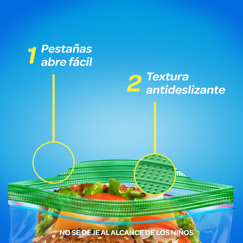 Ziploc Bolsa Reutilizable para Sándwich 100 piezas