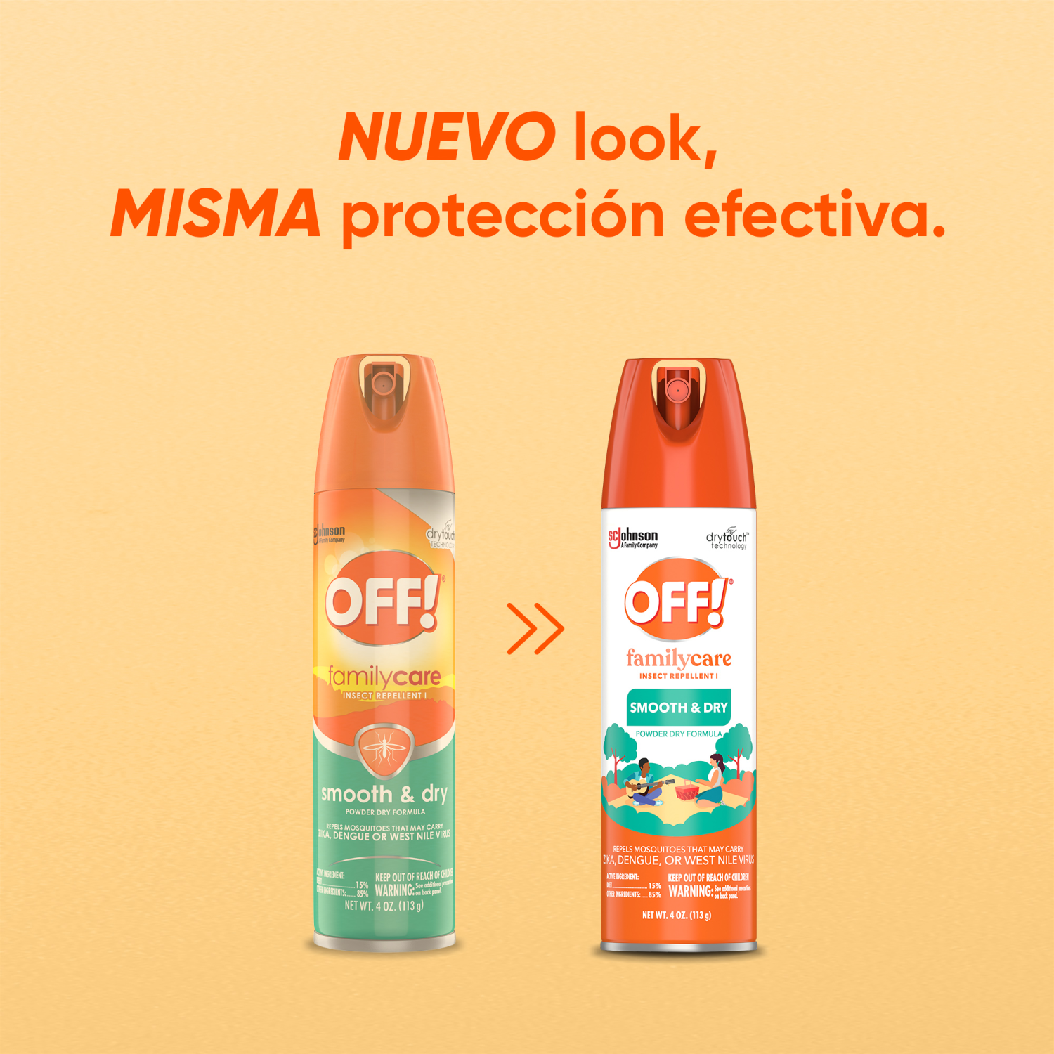 OFF! Family Smooth & Dry Repelente de Insectos en Aerosol 113gr