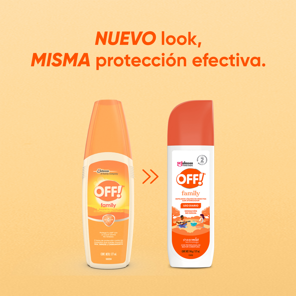 OFF! Family Repelente Líquido de Insectos Atomizador 177ml