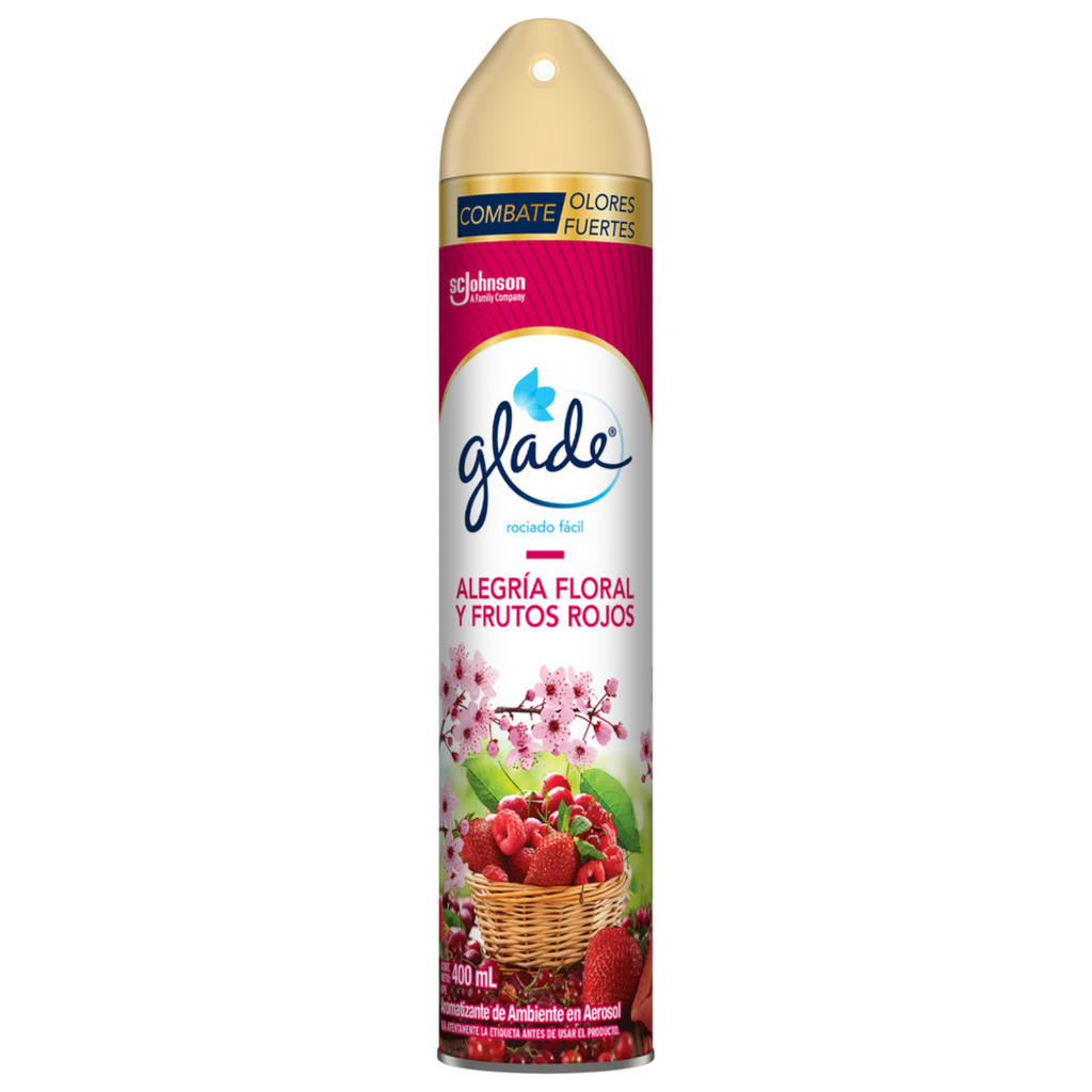 Glade Aromatizante Aerosol Alegría floral y frutos rojos, 400ml