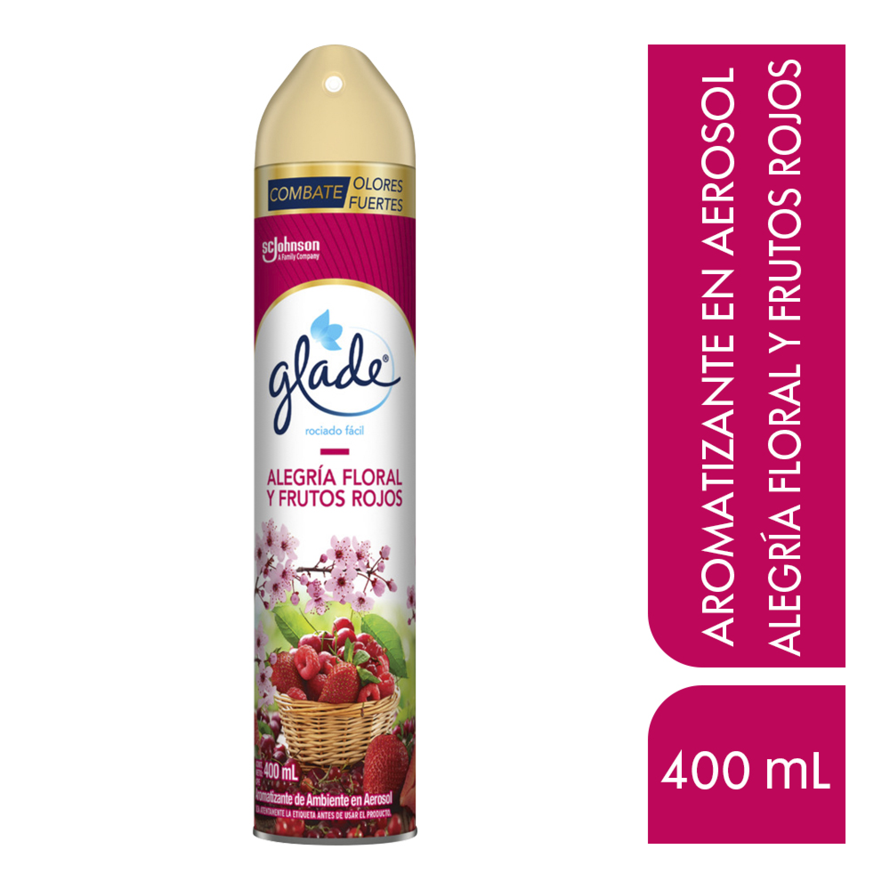 Glade Aromatizante Aerosol Alegría floral y frutos rojos, 400ml