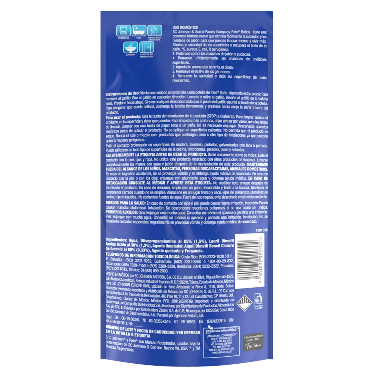 Pato Baños Repuesto 500mL