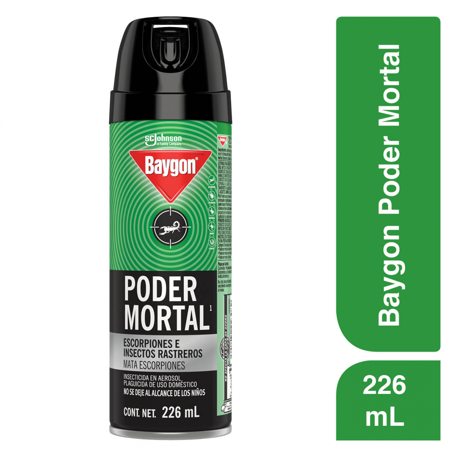 Baygon Poder Mortal Insecticida en Aerosol 226 mL
