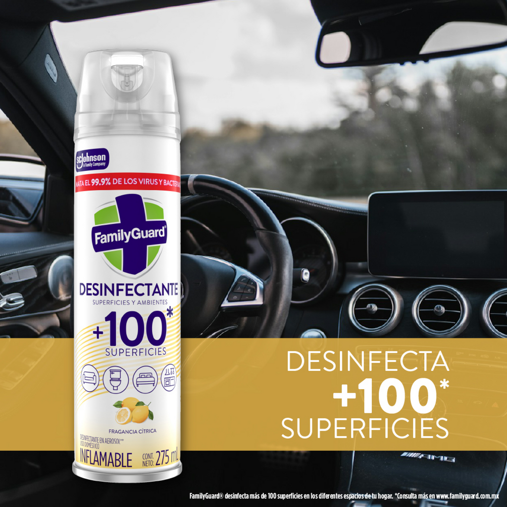 FamilyGuard Desinfectante y Eliminador de Olores en Aerosol Cítrico 275 ml