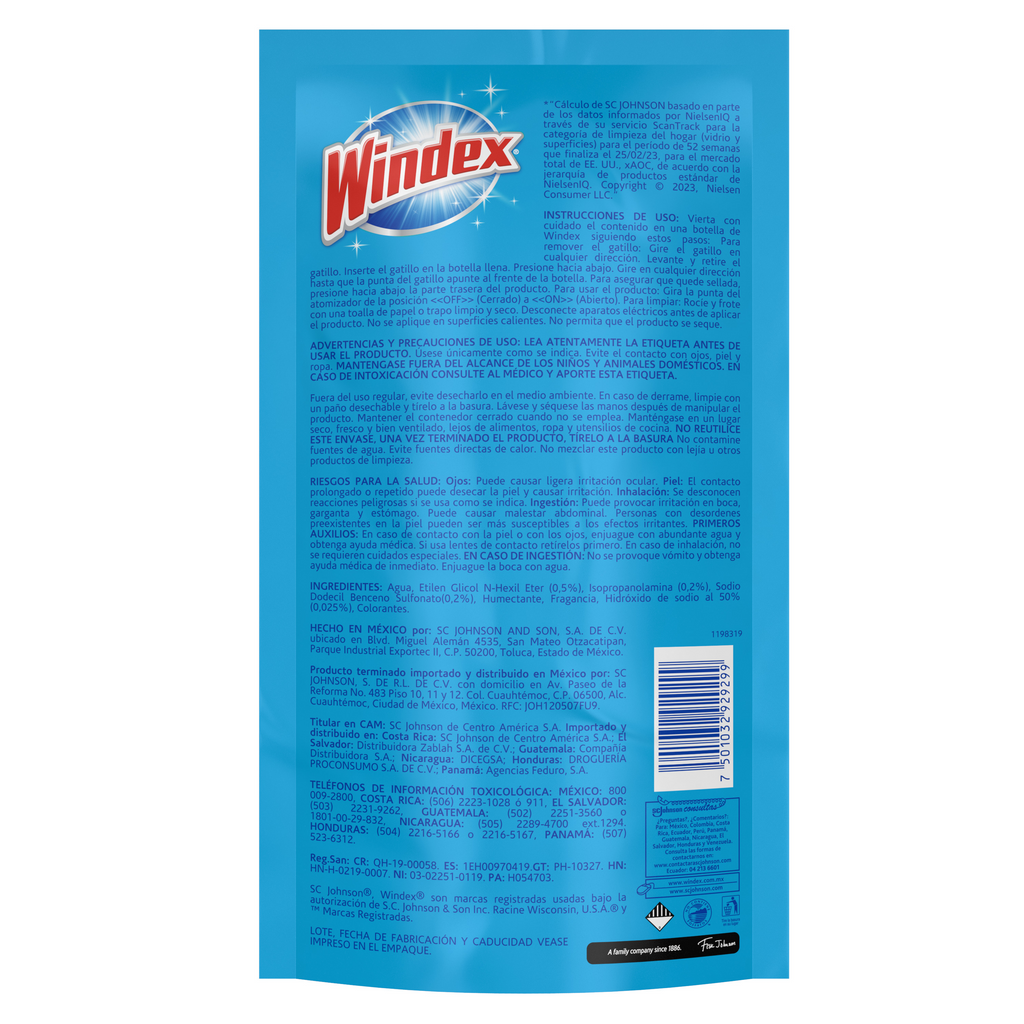 Windex Crystal Rain, Repuesto 500mL