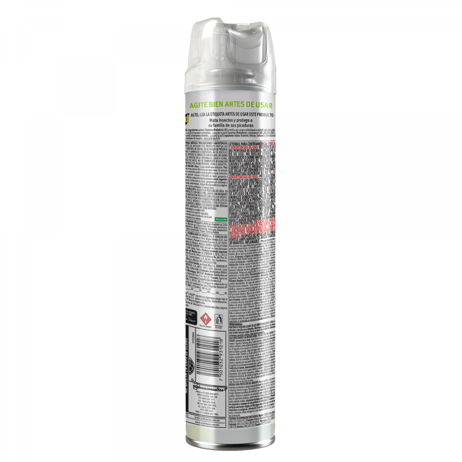 Raid® Insecticida en Aerosol, Protector, Mata Insectos Voladores, Con Aceite Natural de Limoneno, 400ml