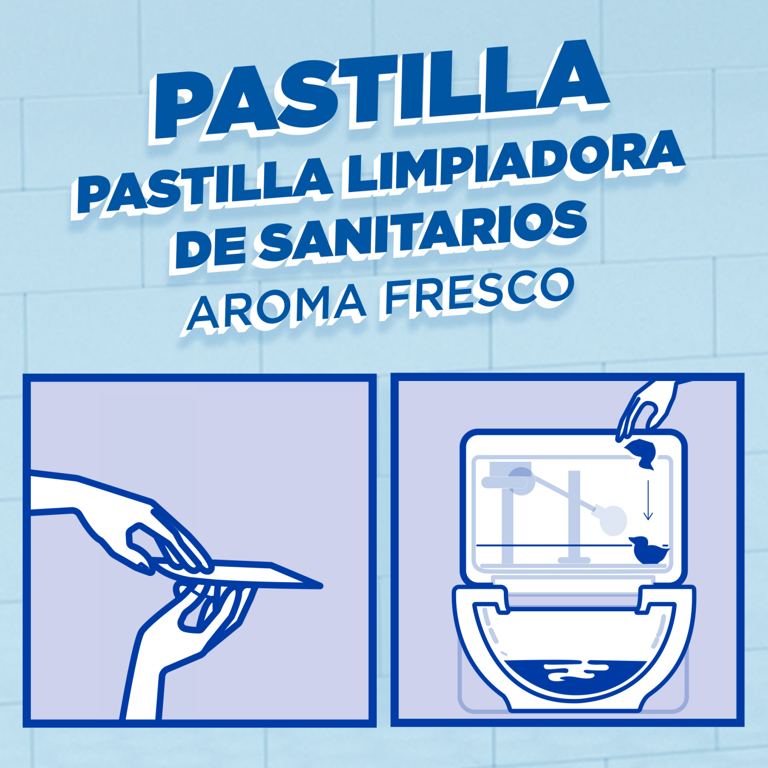 Pastilla Para Baño Pato Azul 2 pzas de 40 g c/u