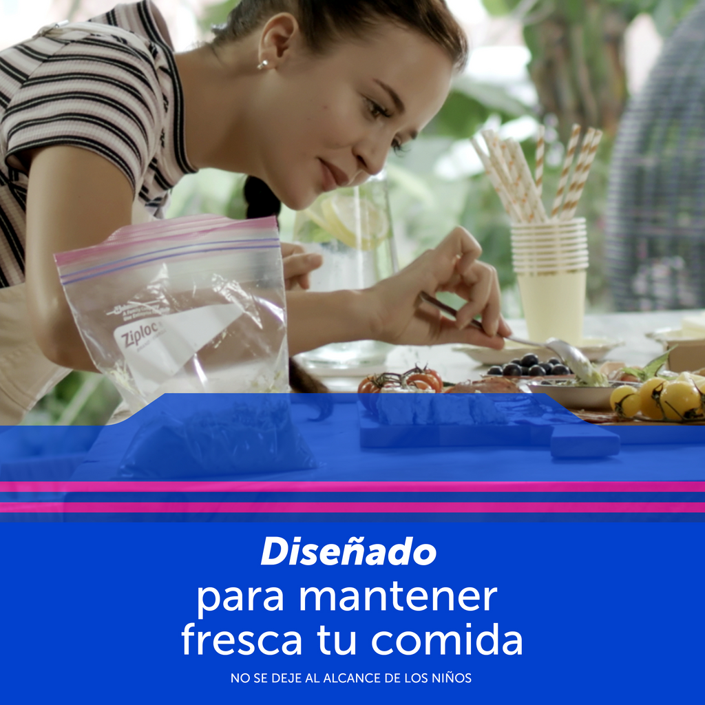 Ziploc Bolsa Reutilizable para Guardar Medianas 25 piezas
