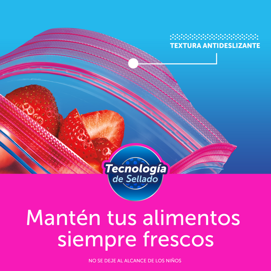 Ziploc Bolsa Reutilizable para Guardar Medianas 25 piezas