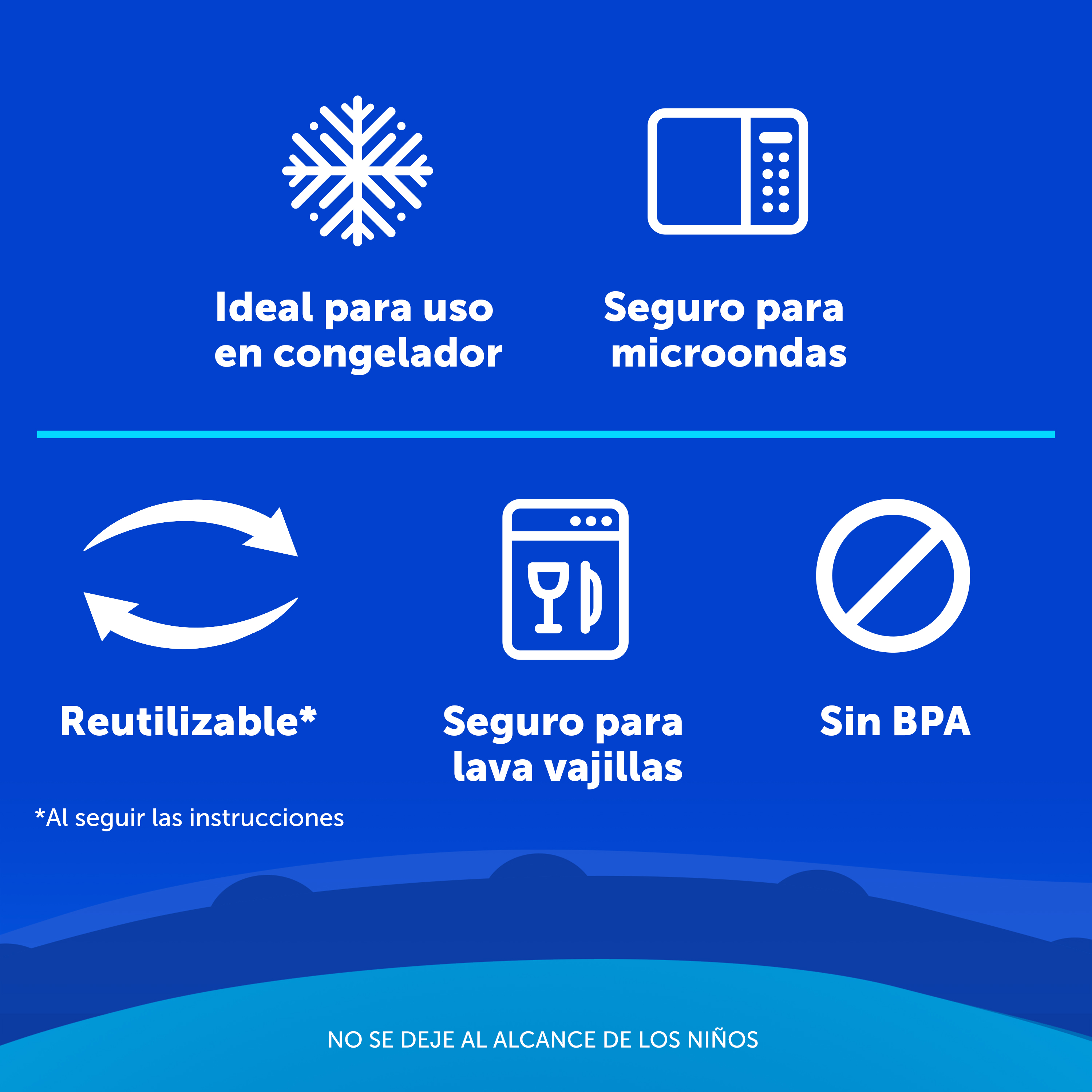 Ziploc Bolsa Reutilizable para Congelar Medianas 20 piezas