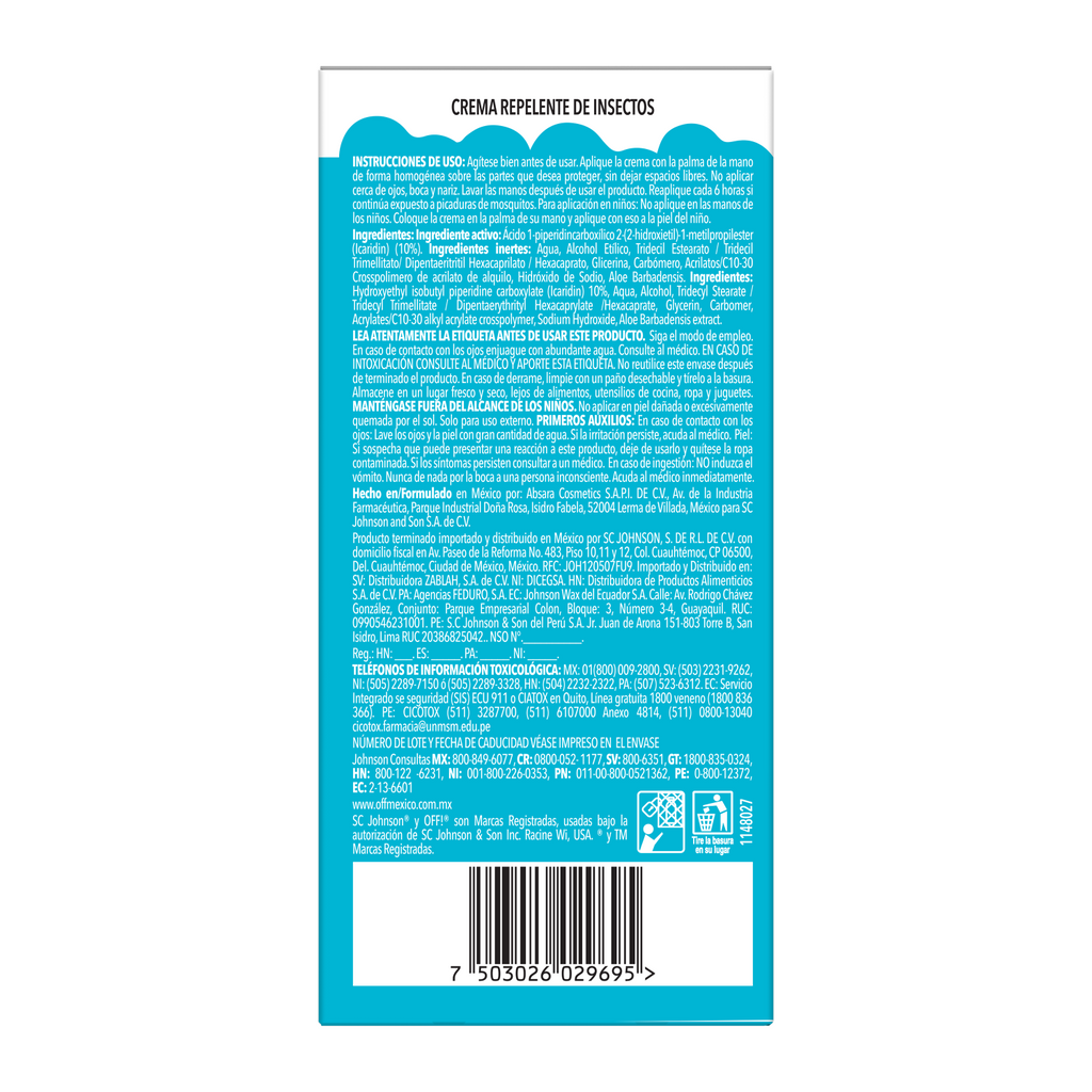 OFF! Baby Repelente de Insectos en Crema 100ml