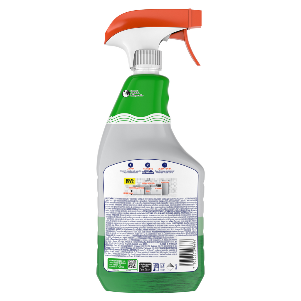 Mr. Músculo Platinum, Desengrasante Limón, Gatillo 650mL