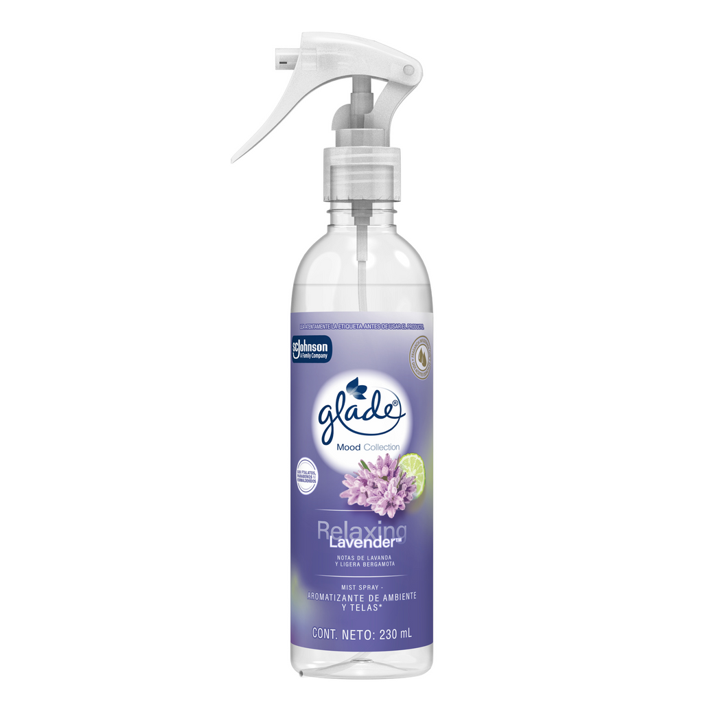 Mist Spray aromatizante de ambiente y telas Glade Relaxing Lavender 230 ml
