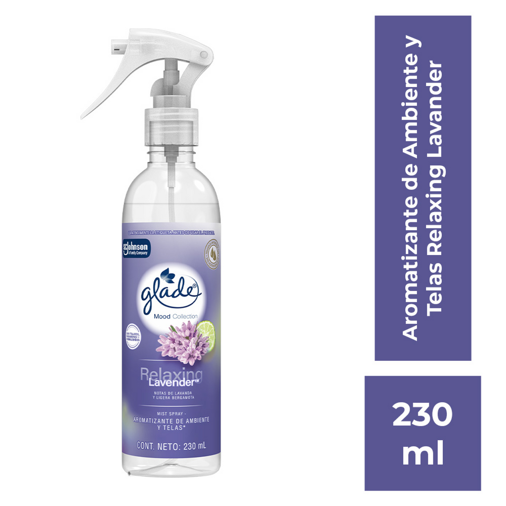Mist Spray aromatizante de ambiente y telas Glade Relaxing Lavender 230 ml