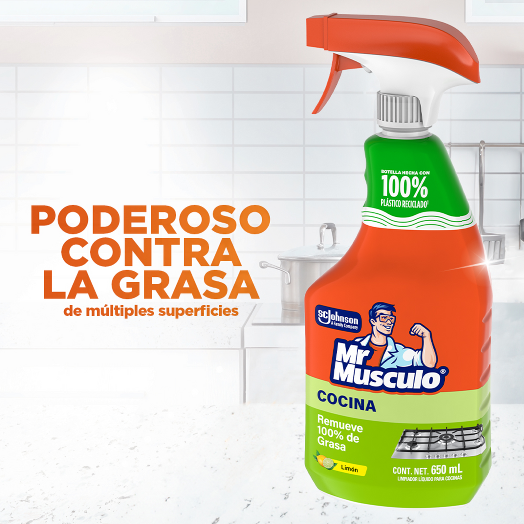 Mr. Músculo Desengrasante, Limón, Gatillo 650mL