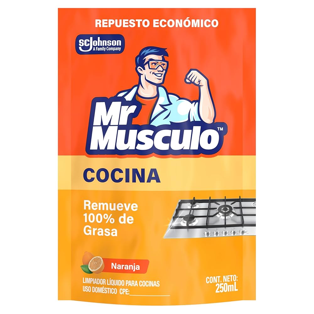Mr. Músculo Desengrasante, Naranja, Repuesto 250mL