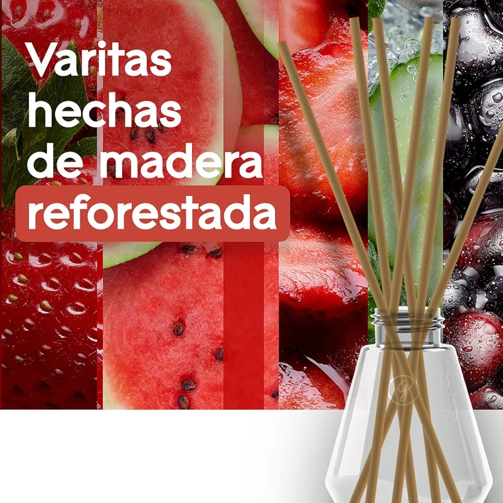 Glade Aromatizante Varita Sandia Frasco con 100 ml y 6 Varitas